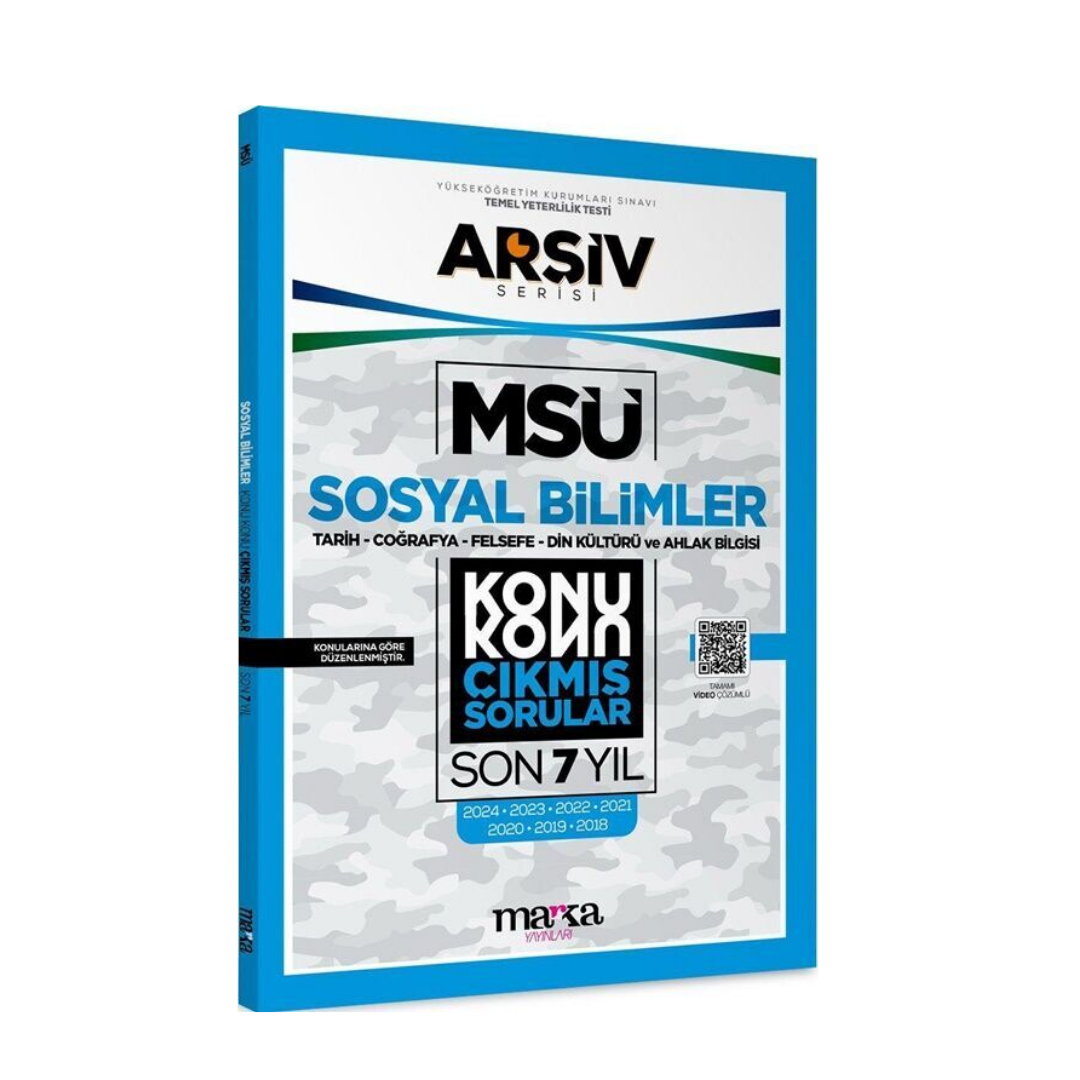 MSÜ Sosyal Bilimler Konu Konu Çıkmış Sorular Son 7 yıl Çıkmış Sorular Marka Yayınları