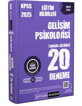 2025 KPSS Eğitim Bilimleri Gelişim Psikolojisi Tamamı Çözümlü 20 Deneme Pegem Akademi