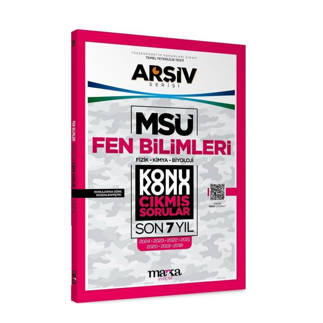 MSÜ Fen Bilimleri Konu Konu Çıkmış Sorular Son 7 yıl Çıkmış Sorular Marka Yayınları