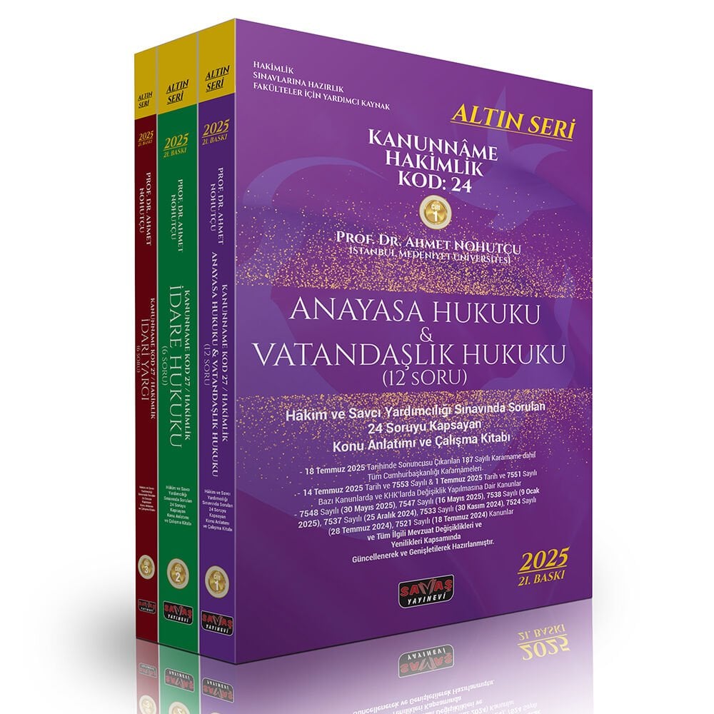 KANUNNME Hakimlik KOD:24 Konu Anlatımı 2025 Savaş Yayınları