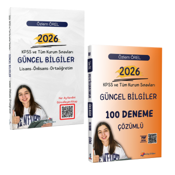 Dizgi Kitap 2026 KPSS ve Tüm Kurum Sınavları Güncel Bilgiler 100 Deneme & KPSS ve Tüm Kurum Sınavları Güncel Bilgiler Özlem Örel Seti