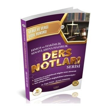 Savaş Yayınları HUKAL HMGS-HAKİMLİK Vergi ve Vergi Usul Hukuku Ders Notları