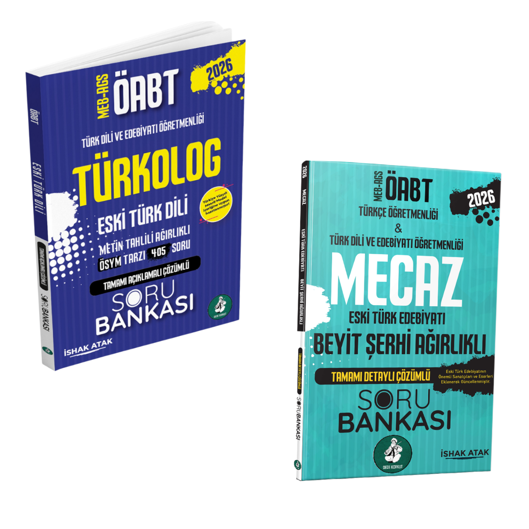 2026 Meb Ags ÖABT Eski Türk Dili ve Edebiyatı Tamamı Çözümlü Soru Bankası Seti İshak Atak Atak Yayınları
