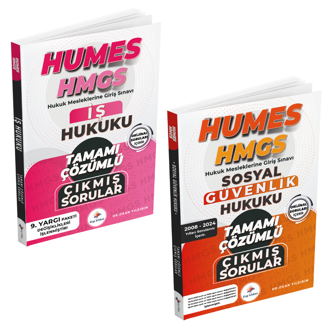 Dizgi Kitap 2025 Humes HMGS Hukuk Mesleklerine Giriş Sınavı İş ve Sosyal Güvenlik Hukuku Tamamı Çözümlü Orijinal Çıkmış Sorular Seti Dr. Okan Yıldırım