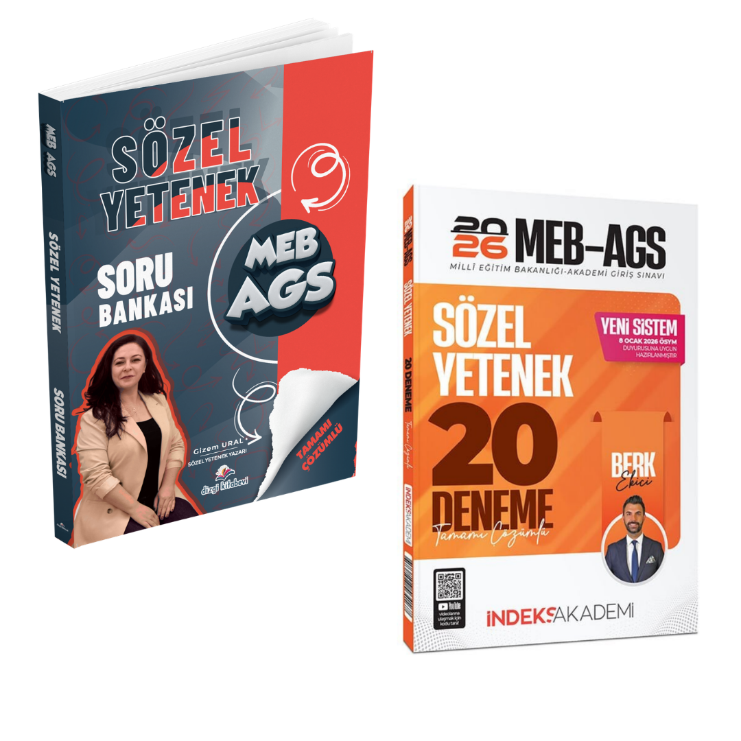 Dizgi Kitap 2026 MEB AGS Sözel Yetenek Soru Bankası & MEB-AGS Sözel Yetenek 20 Deneme İndeks Akademi Seti