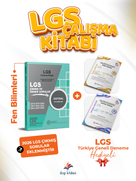 Dizgi Kitap 2027 MEB LGS Sayısal Fen Bilimleri Çalışma Kitabı Çıkmış Sorular ve Örnek Sorular - LGS TG Deneme Hediyeli