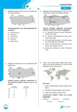 Dizgi Kitap 2026 KPSS MEB-AGS Haritalarla Coğrafya Tamamı Video Çözümlü Soru Bankası Kazım Sayın
