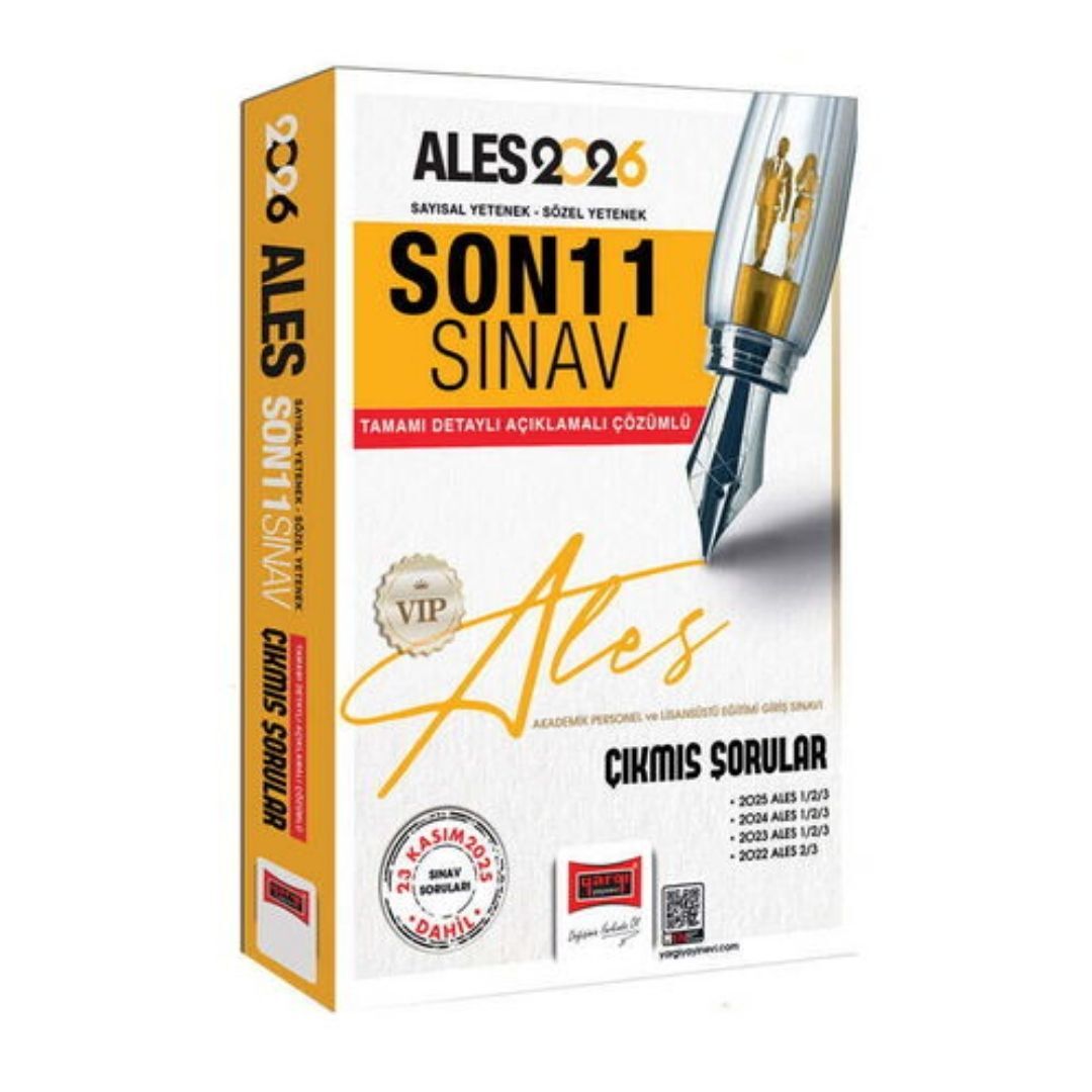 2026 ALES Sayısal-Sözel Yetenek Son 11 Sınav Çıkmış Sorular (23 Kasım 2025) Yargı Yayınları