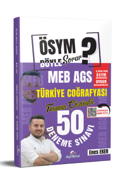 Dizgi Kitap ÖSYM Böyle Sorar 2026 MEB-AGS Türkiye Coğrafyası Tamamı PDF Çözümlü 50 Deneme Sınavı Enes Eker