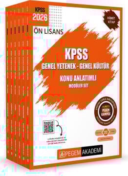 2026 KPSS Ön Lisans Konu Anlatımlı Modüler Set Genel Yetenek Genel Kültür (6 Kitap) Pegem Yayınları
