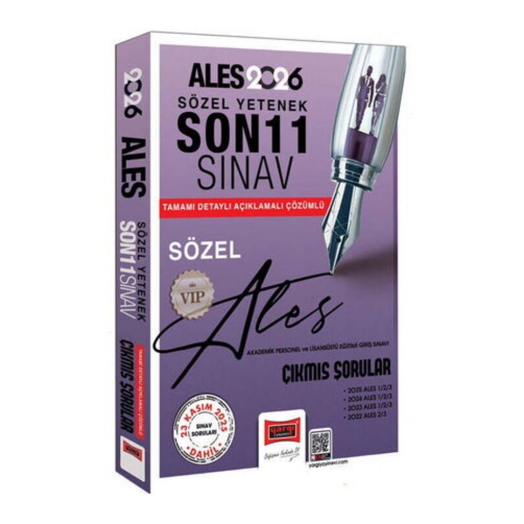 2026 ALES Sözel Yetenek Son 11 Sınav Çıkmış Sorular (23 Kasım 2025) Yargı Yayınları
