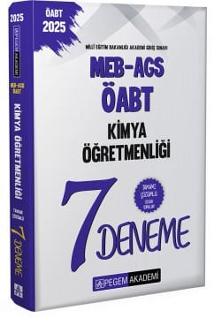 2025 MEB-AGS-ÖABT Kimya Öğretmenliği Tamamı Çözümlü 7 Deneme Pegem Yayınları