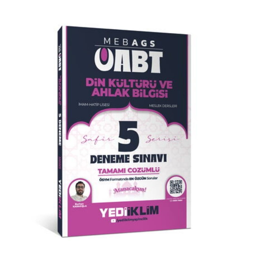 MEB AGS ÖABT Din Kültürü Ve Ahlak Bilgisi Safir Serisi Tamamı Çözümlü 5 Deneme Sınavı Yediiklim Yayınları