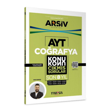 AYT Coğrafya Çıkmış Sorular Konu Konu Son 8 Yıl Tıpkı Basım Arşiv Serisi Çözümlü Marka Yayınları