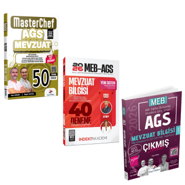 Dizgi Kitap 2026 MEB AGS Mevzuat Bilgisi 50 Deneme & MEB AGS Mevzuat Bilgisi Çıkmış Sorular & MEB-AGS Mevzuat Bilgisi 40 Deneme İndeks Akademi Seti
