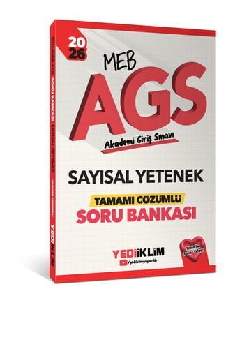 2026 MEB AGS Sayısal Yetenek Tamamı Çözümlü Soru Bankası Yediiklim Yayınları