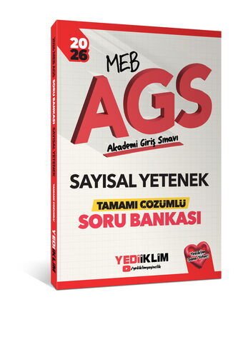 Yediiklim Yayınları 2026  MEB-AGS Sayısal Yetenek Tamamı Çözümlü Soru Bankası
