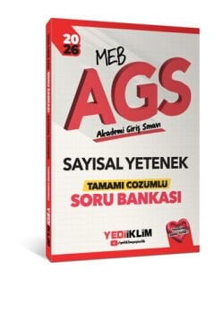 Yediiklim Yayınları 2026  MEB AGS Sayısal Yetenek Tamamı Çözümlü Soru Bankası