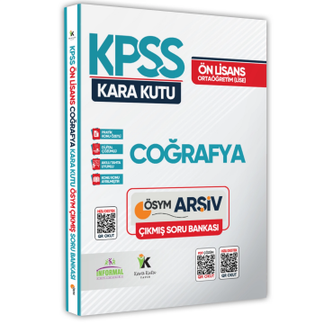 KPSS Önlisans/Ortaöğretim Coğrafyanın Kara Kutusu En Kapsamlı Çıkmış Soru Bankası Konu Ö. Çözümlü İnformal Yayınları