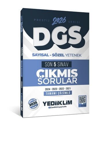 2026 DGS Prestij Serisi Sayısal Sözel Yetenek Tamamı Çözümlü Son 5 Sınav Çıkmış Sorular Yediiklim Yayınları