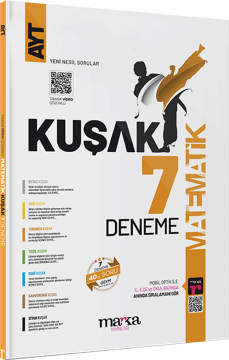 Marka Yayınları 2024 AYT Matematik Kolaydan Zora 7 Kuşak Deneme Tamamı Video Çözümlü