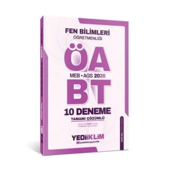 2026 MEB AGS Fen Bilimleri Öğretmenliği Tamamı Çözümlü 10 Deneme Yediiklim Yayınları