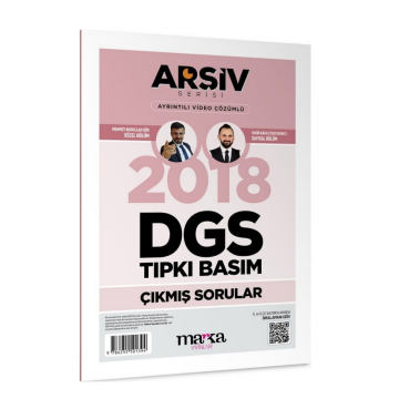 Marka Yayınları 2018 DGS Arşiv Serisi Tıpkı Basım Çıkmış Sorular Tamamı Video Çözümlü