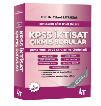 (KONULARINA GÖRE) KPSS İktisat Çıkmış Sorular 4t yayınları