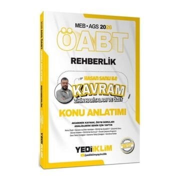 2026 MEB AGS ÖABT Hasan Sanlı İle Rehberlik Kavram Zihin Haritaları ve Özet Konu Anlatım Yediiklim Yayınları