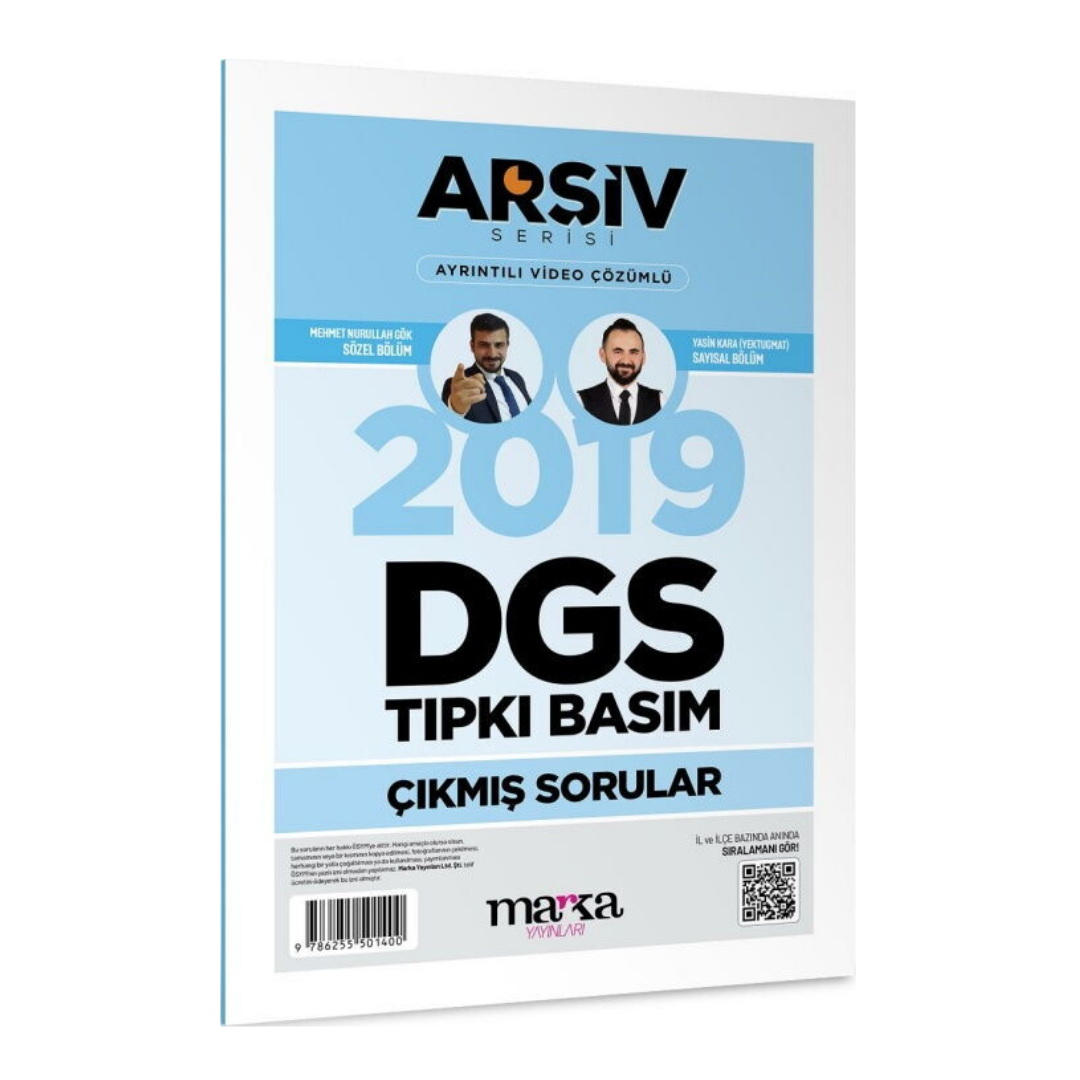 2019 DGS Arşiv Serisi Tıpkı Basım Çıkmış Sorular Tamamı Video Çözümlü Marka Yayınları