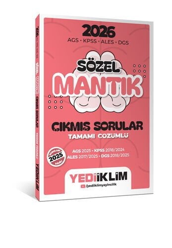 2026 AGS KPSS ALES DGS Sözel Mantık Tamamı Çözümlü Çıkmış Sorular Yediiklim Yayınları