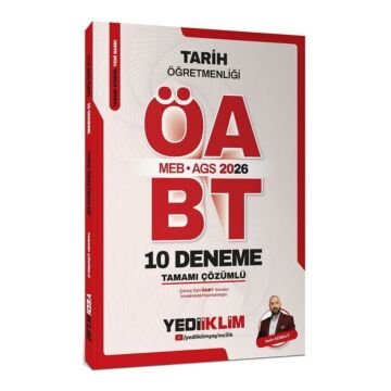 2026 MEB AGS ÖABT Tarih Öğretmenliği Tamamı Çözümlü 10 Deneme Yediiklim Yayınları
