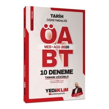 Yediiklim Yayınları 2026 MEB-AGS ÖABT Tarih Öğretmenliği Tamamı Çözümlü 10 Deneme Yasin Korkut