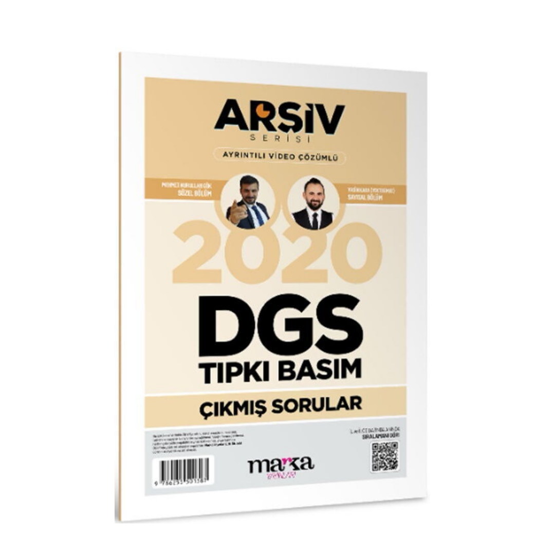 2020 DGS Arşiv Serisi Tıpkı Basım Çıkmış Sorular Tamamı Video Çözümlü Marka Yayınları