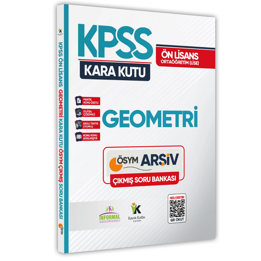 İnformal Yayınları KPSS Ön Lisans/Ortaöğretim Geometrinin Kara Kutusu ÖSYM Çıkmış Soru Bankası Dijital Çözümlü