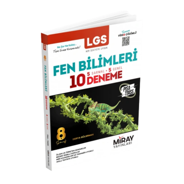 Miray Yayınları 8. Sınıf LGS Fen Bilimleri 10 Deneme