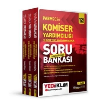 2026 PAEM Komiser Yardımcılığı ve Rütbe Terfi Sınavlarına Hazırlık Modüler Set Tamamı Çözümlü Soru Bankası 3 Modül Yediiklim Yayınları