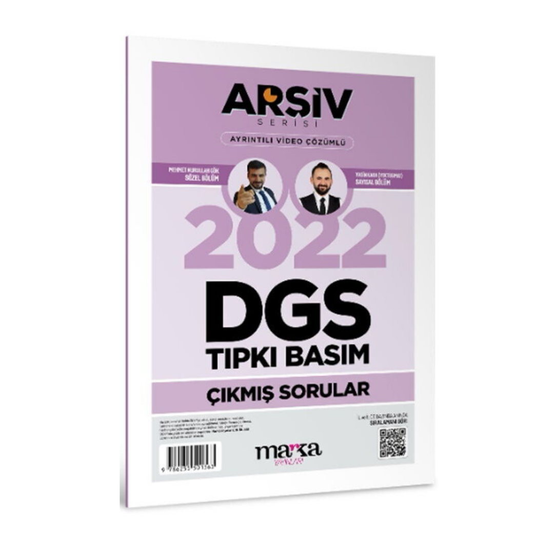 2022 DGS Arşiv Serisi Tıpkı Basım Çıkmış Sorular Tamamı Video Çözümlü Marka Yayınları