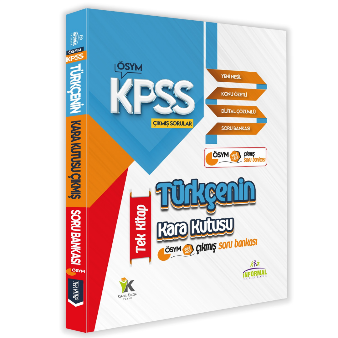 İnformal Yayınları KPSS Ön Lisans/Ortaöğretim Türkçenin Kara Kutusu TEK KİTAP En Kapsamlı Çıkmış Soru Bankası Çözümlü