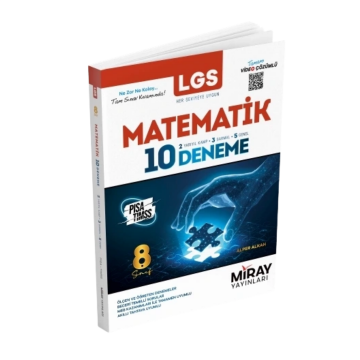 Miray Yayınları 8. Sınıf LGS Matematik 10 Deneme Çözümlü