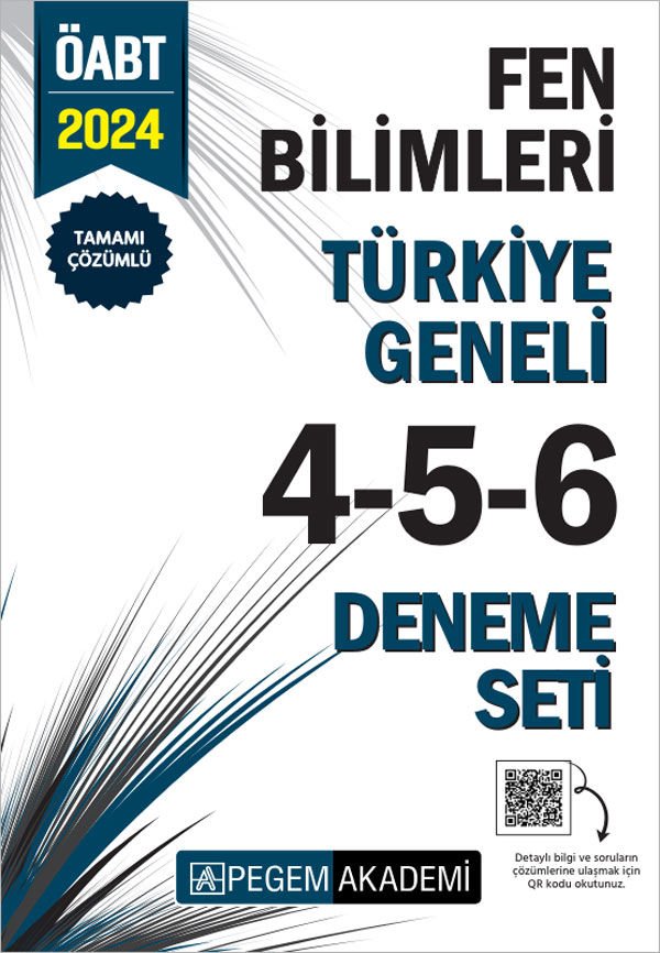 2024 KPSS ÖABT Fen Bilimleri Tamamı Çözümlü Türkiye Geneli 4-5-6 (3'lü Deneme Seti) Pegem Yayınları