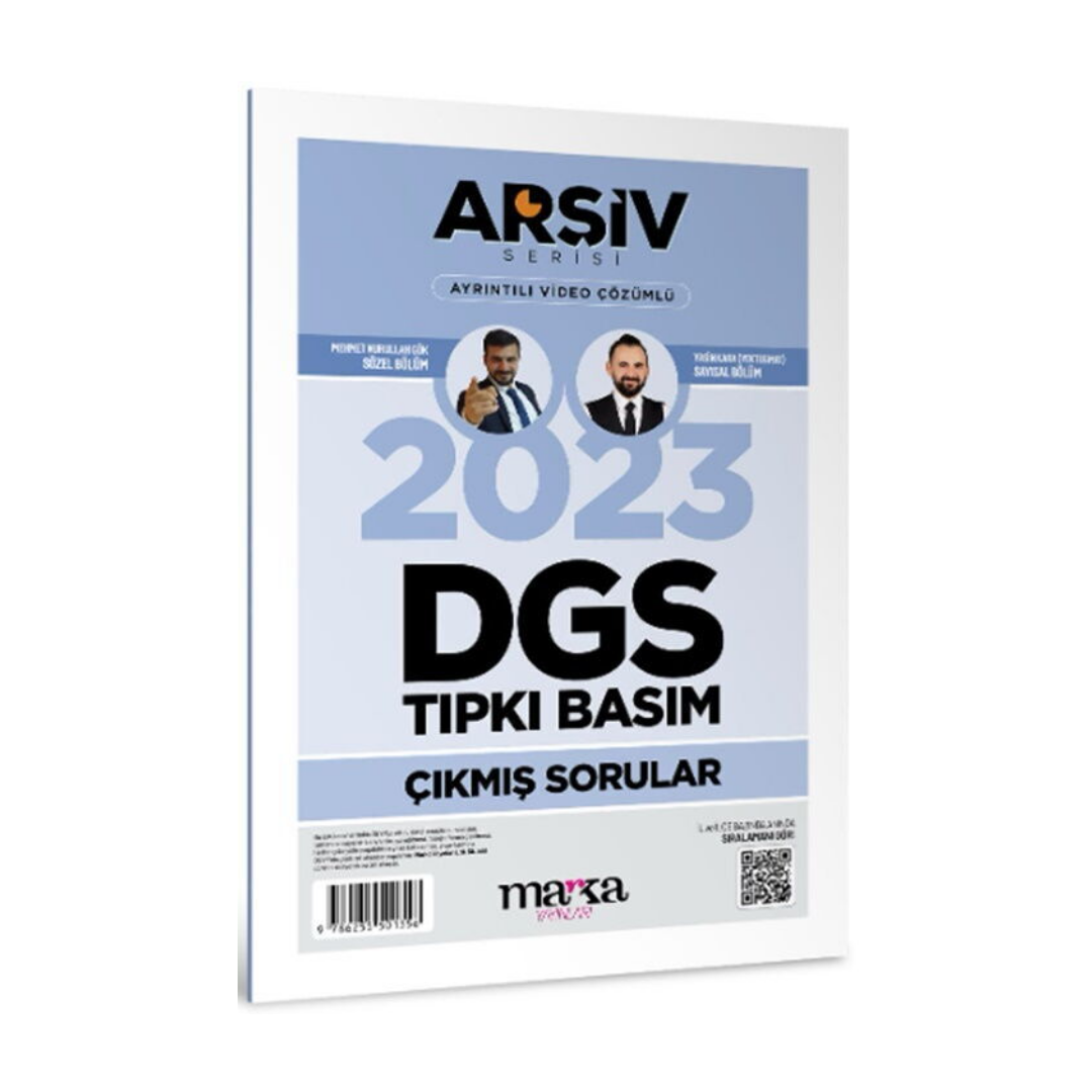 2023 DGS Arşiv Serisi Tıpkı Basım Çıkmış Sorular Tamamı Video Çözümlü Marka Yayınları