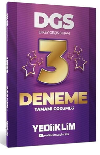 2026 DGS Tamamı Çözümlü 3 Yıldız Deneme Yediiklim Yayınları