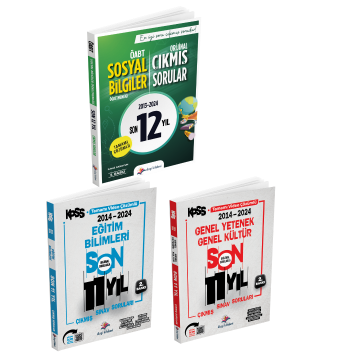 Dizgi Kitap KPSS ÖABT Sosyal Bilgiler Tamamı Çözümlü, Eğitim Bilimleri, Genel Yetenek Genel Kültür Video Çözümlü Orijinal Çıkmış Sorular Seti 2025