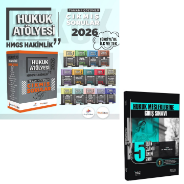 Dizgi Kitap 2026 Hukuk Atölyesi HMGS Hakimlik Çıkmış Sorular Seti & HMGS 5 Özgün Deneme Çözümlü İlken Yayınları 2'li Set