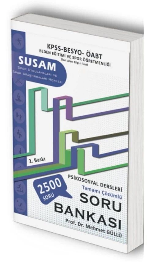 BESYO TV ÖABT Beden Eğitimi SUSAM Psikososyal Dersleri Soru Bankası  Çözümlü - Mehmet Güllü BESYO TV Yayınları