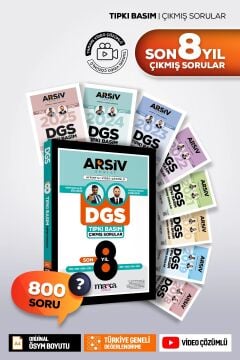 Marka Yayınları Son 8 Yıl DGS Arşiv Serisi Tıpkı Basım Fasikül Fasikül Çıkmış Sorular Tamamı Video Çözümlü Mehmet Nurullah Gök Yasin