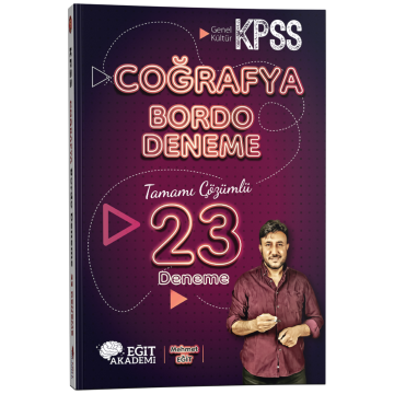 KPSS Coğrafya Tamamı Çözümlü 23 Bordo Deneme Sınavı Mehmet Eğit (İadesiz)