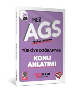 Yediiklim Yayınları 2026 MEB-AGS Türkiye Coğrafyası Konu Anlatımı
