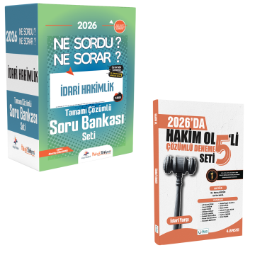 Dizgi Kitap 2026 Hukuk Atölyesi İdari Hakimlik Soru Bankası Seti & İdari Yargı Hakim Ol 5 Deneme Çözümlü İlken Yayınları Seti